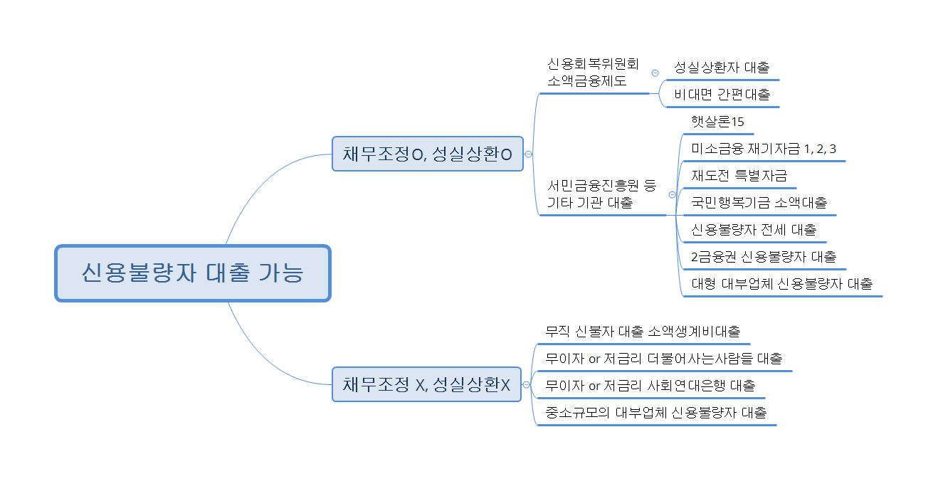 신용불량자 대출 맵