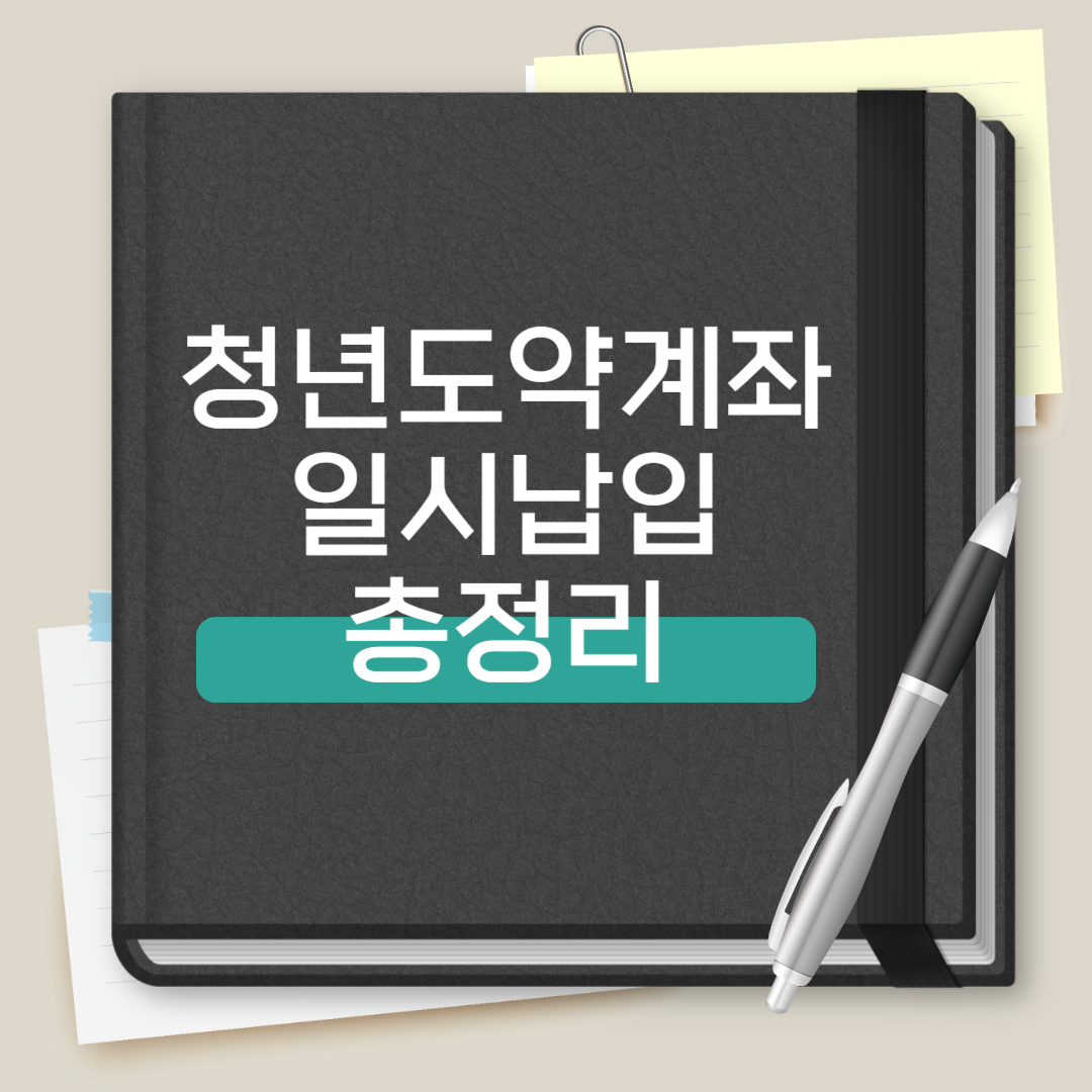 청년도약계좌 일시납입 총정리