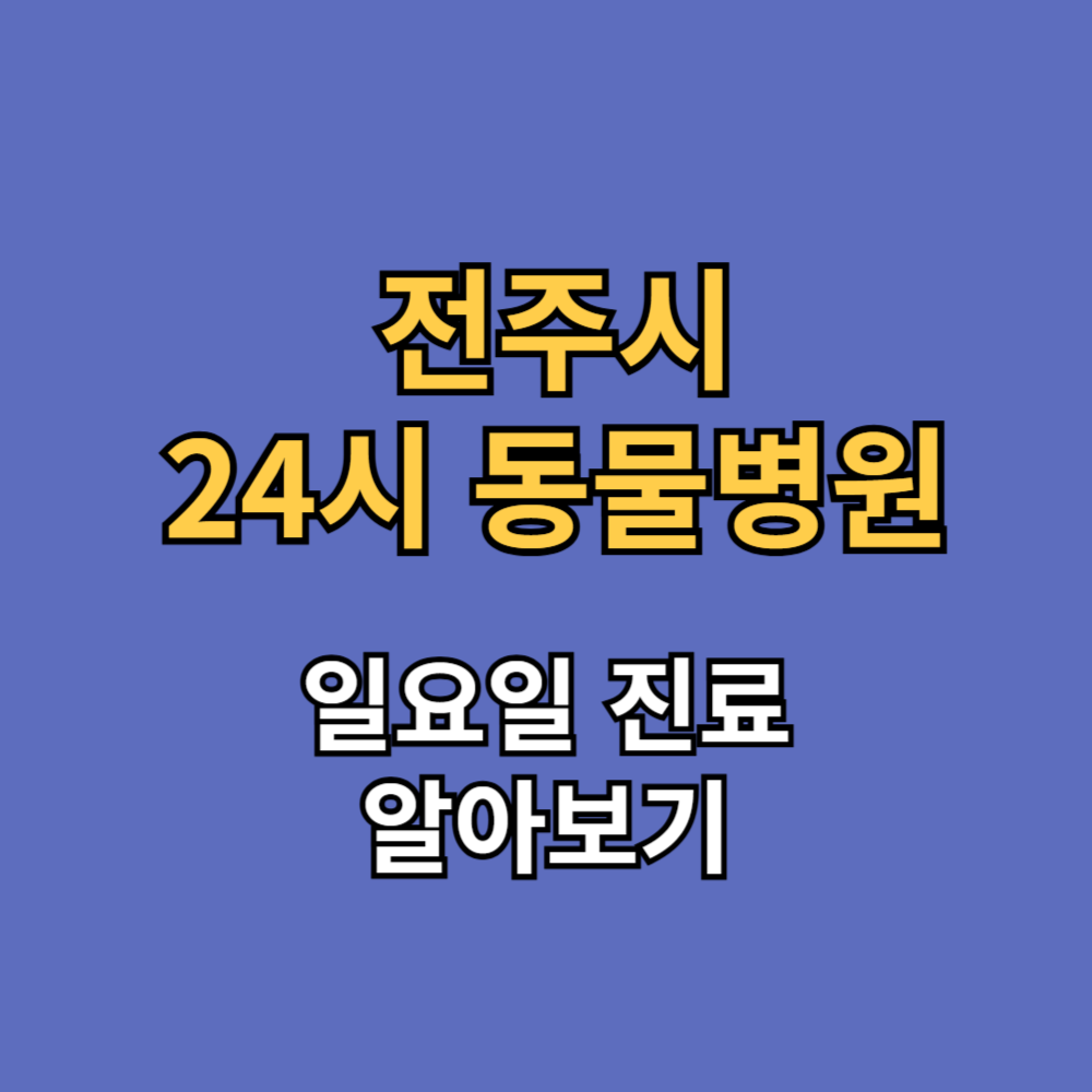 전주시 24시 동물병원