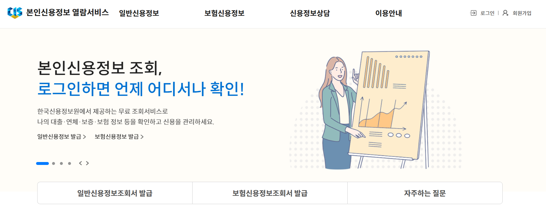 크레딧포유 홈페이지