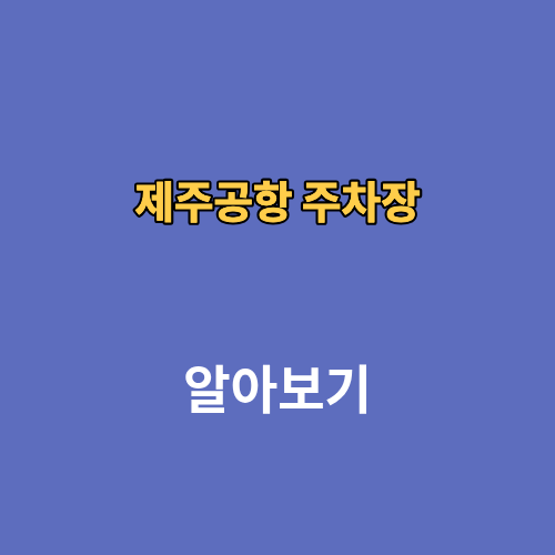 제주공항 주차장 실시간 상황 요금 예약