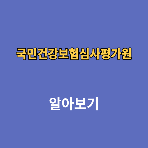 국민건강보험심사평가원 홈페이지