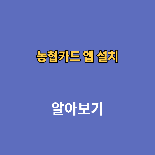 NHpay(페이) 농협카드 앱 설치