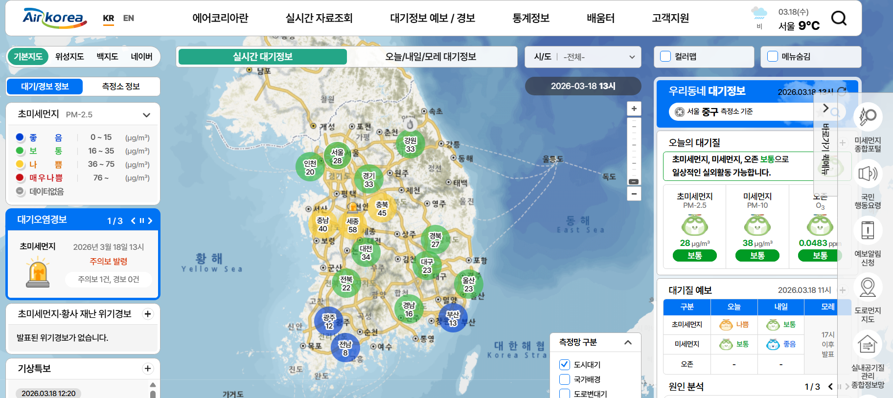 에어코리아(airkorea) 미세먼지
